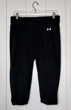 Under Armour Baseball Softball Knickers Pants Black Mens M Elastic Cuff Practice